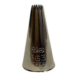 #363 Fine Toothed Star Stainless Steel Piping Tip