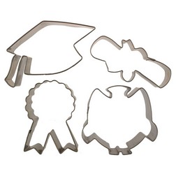 Graduation Cutie Cupcake Cookie Cutters Set