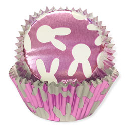 Foil Easter Bunny Cupcake Liners