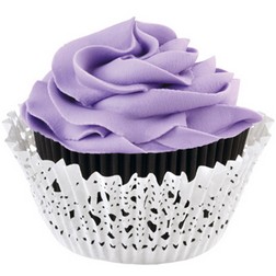 Black Doily Cupcake Liners Kit