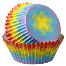 Digital Rainbow Cupcake Liners