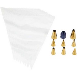 Gold Decorating Piping Tip Set