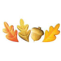 Dec-Ons® Molded Sugar - Shimmer Acorns and Leaves