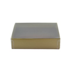 1/4 lb Gold Candy Box with Clear Lid