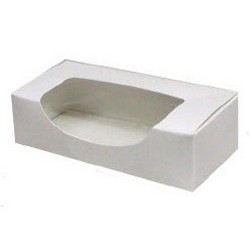 1 lb White Candy Box with Front Window