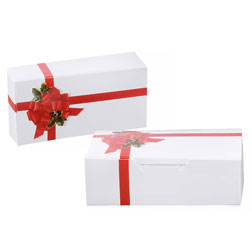 1 1/2 lb Ribbon & Holly Candy Box