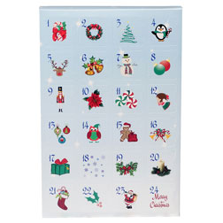 24 Cavity Blue Advent Calendar Candy Box