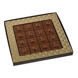 Square Gold Insert Candy Box with Clear Lid