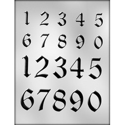 Calligraphy Numbers (2 Sizes) Chocolate Mold