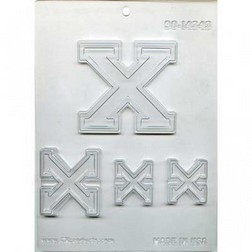 Collegiate Letter X Chocolate Mold