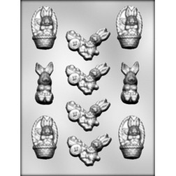 Bunny In Basket Chocolate Mold