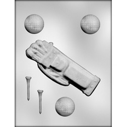 Golf Bag, Tees & Balls Chocolate Mold