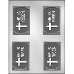 "HE IS RISEN" with Cross Business Card Chocolate Mold