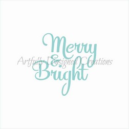 Merry & Bright Cookie Stencil