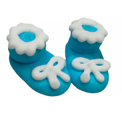 Blue Booties Icing Decorations