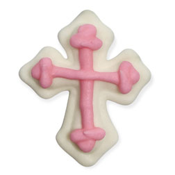 Pink Cross Icing Decorations