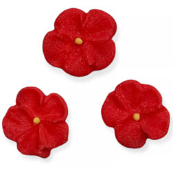 Red Mini Forget Me Nots Icing Decorations