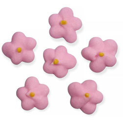 Pink Mini Drop Flower Icing Decorations