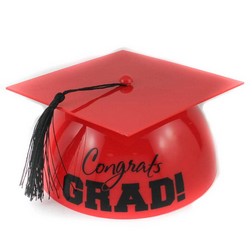 Red Grad Hat Cake Topper