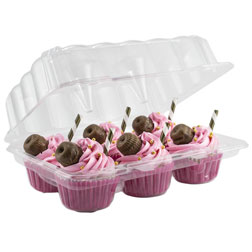 Plastic Shell -Holds 6 Standard Size Cupcakes