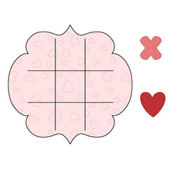 Valentine Tic Tac Toe Cookie Cutter Set