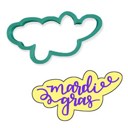 Mardi Gras Plaque Cookie Cutter