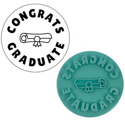 Congrats Graduate Fondant Stamp