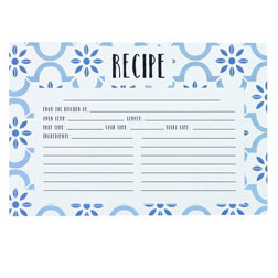 True Blue Recipe Cards