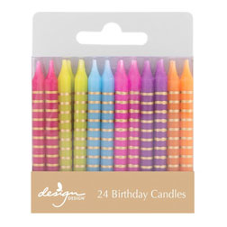 Razzle Dazzle Striped Birthday Candles