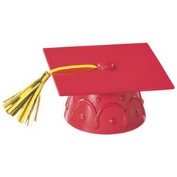 Graduation Cap w/Tassel - Red