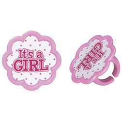 It's A Girl Cupcake Toppers