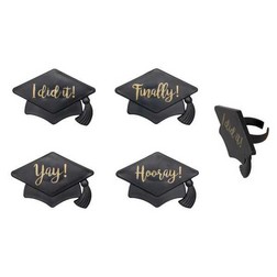 Grad Hat Sayings Cupcake Toppers