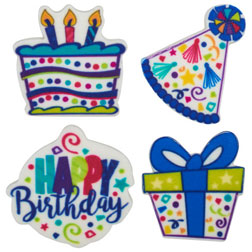 Birthday Party Edible Cupcake Toppers