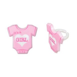 It's a Girl Bodysuit Cupcake Toppers