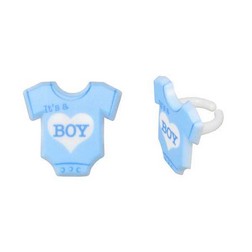 It's a Boy Bodysuit Cupcake Toppers