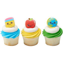 Kawaii Back to School Cupcake Toppers