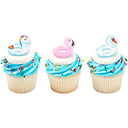 Pool Floaties Cupcake Toppers