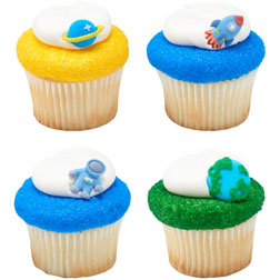 Space Edible Cupcake Toppers