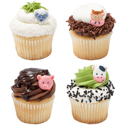 Barnyard Animals Edible Cupcake Toppers