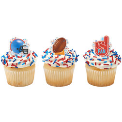 Football Fan Cupcake Toppers