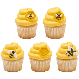 Honey Bees Icing Decorations