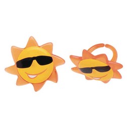 Sun Face Cupcake Toppers