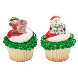Santa & Elf Cupcake Toppers