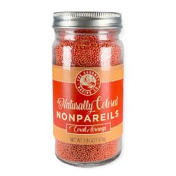 Naturally Colored Coral Orange Nonpareils