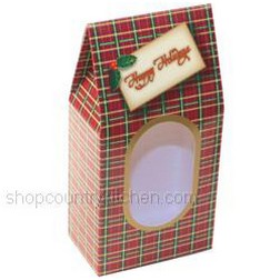 1 lb Plaid "Season's Greetings" Candy Box