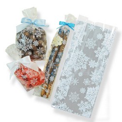 2" x 10" Snowflake Cellophane Bag