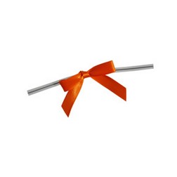 Orange Twist Tie Bows
