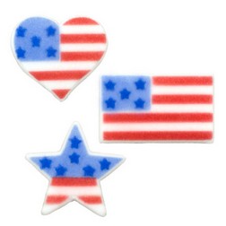 Dec-Ons® Molded Sugar - American Flag Assortment
