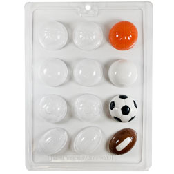 Sports Ball Assortment Chocolate Mold