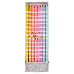 Pastel Stripe Tall Party Candles